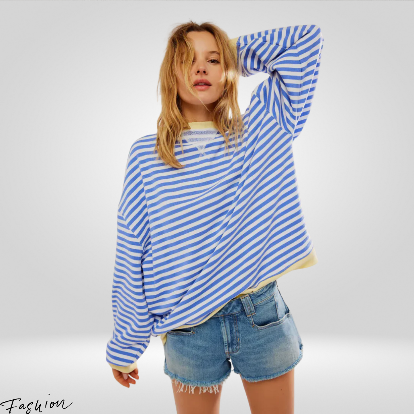 Women's Oversized Striped Sweater - Cozy & Stylish Knit