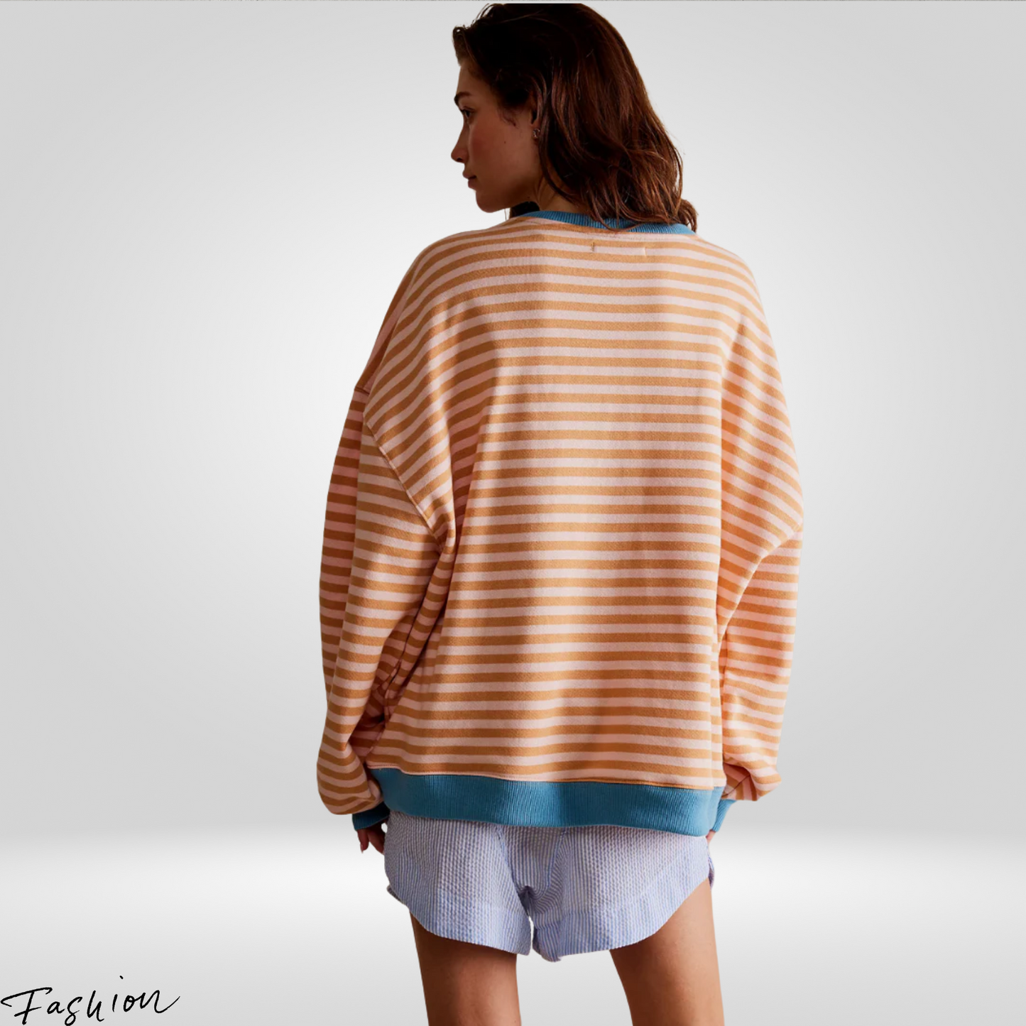 Women's Oversized Striped Sweater - Cozy & Stylish Knit