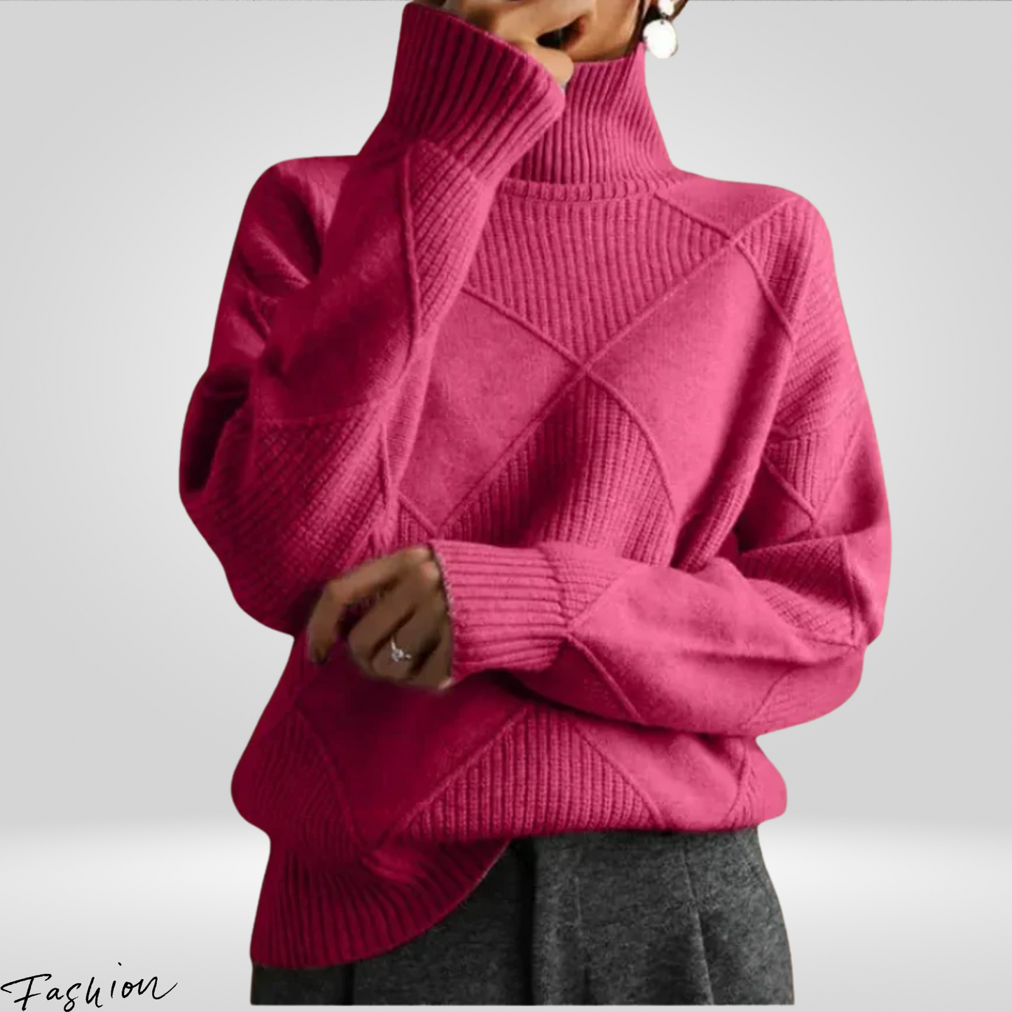 Women's Oversized Turtleneck Sweater