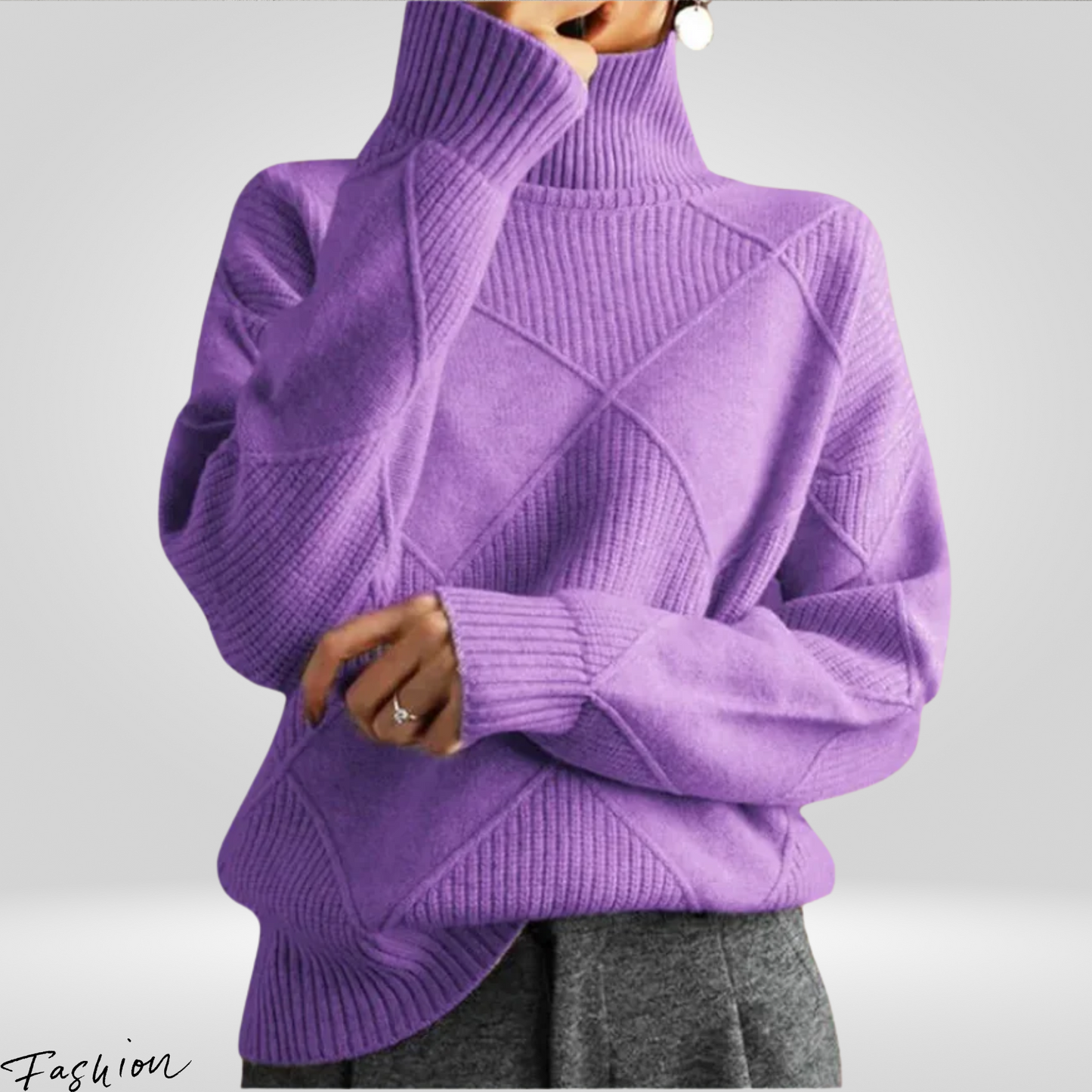 Women's Oversized Turtleneck Sweater